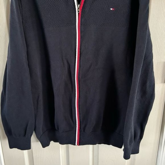 Tommy Hilfiger Men’s XXL Full Zip Navy Blue Jacket - Picture 4 of 15
